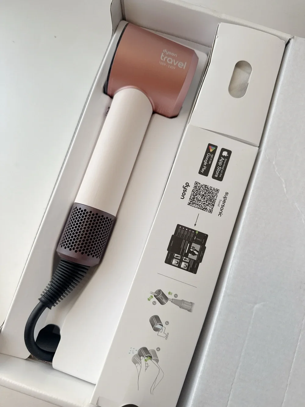 Open box - Dyson Supersonic™ Travel hair dryer (Ceramic pink / Rose gold)